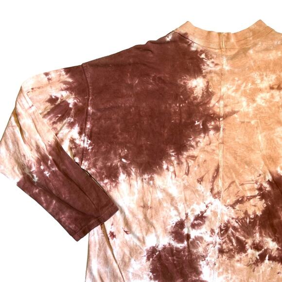 Free People We The Free Women’s Sz M Tie Dye Relaxed Oversized Long Sleeve Tee - Picture 10 of 11